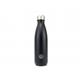  Volkswagen Logo Water Bottle, Black/Silver 1H2069604A